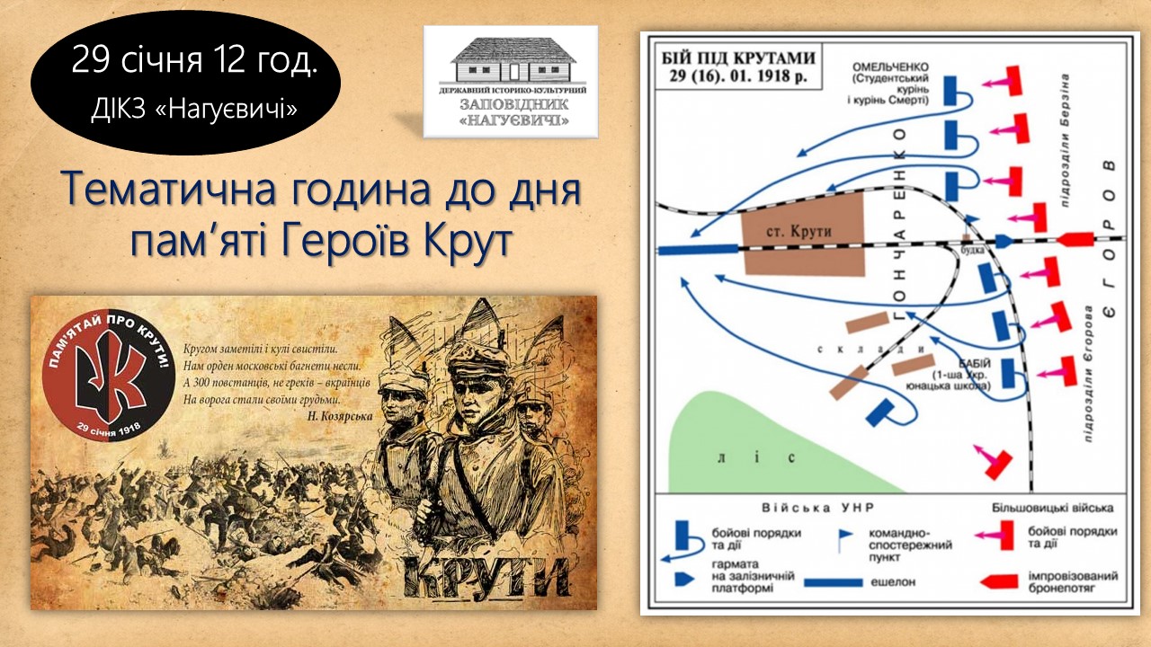 Тематична година до дня пам’яті Героїв Крут (29 січня, 12 год.)