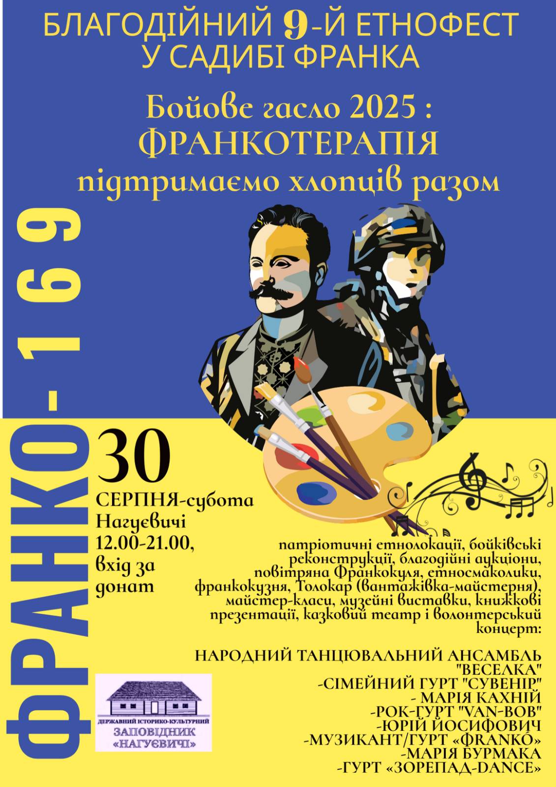 IX благодійний Етнофест у садибі Франка: Франкотерапія задля підтримки військових ЗСУ (30 серпня 12-22 год.)